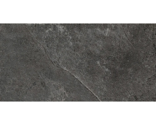 Feinsteinzeug Wand- und Bodenfliese Cool Stone anthrazit matt rektifiziert 29,8 x 59,8 x 0,9 cm