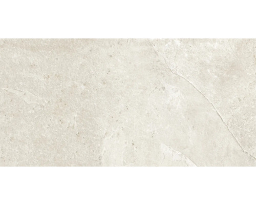 Feinsteinzeug Wand- und Bodenfliese Cool Stone weiß matt rektifiziert 59,8 x 119,8 x 0,9 cm