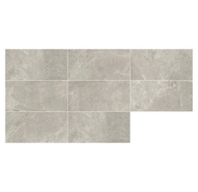 Graue Steinzeugfliesen mit Marmoroptik