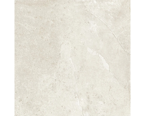 Feinsteinzeug Wand- und Bodenfliese Cool Stone weiß matt rektifiziert 119,8 x 119,8 x 0,9 cm