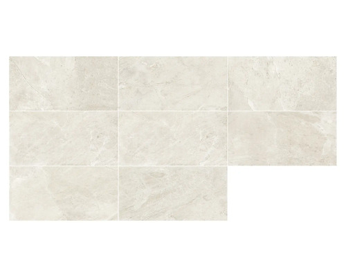 Feinsteinzeug Wand- und Bodenfliese Cool Stone weiß matt rektifiziert 59,8 x 119,8 x 0,9 cm