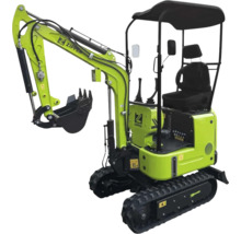 Zipper Minibagger mit Kabine und Kettenlaufwerk