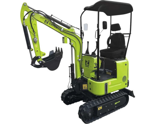 Zipper Minibagger mit Kabine und Kettenlaufwerk