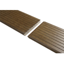 Produktbild: Konsta Terrassendiele Bambus Vollprofil geriffelt/glatt 1860 x 139 x 18 mm hellbraun