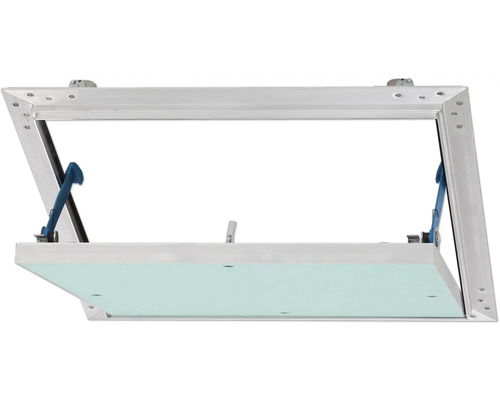 Revisionsklappe AluNova mit Gipskartoneinlage GKBI 12,5 mm und Fangsicherung 300 mm x 300 mm