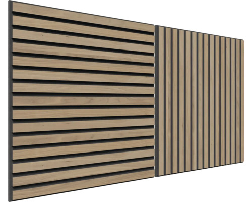 Fjordwall Akustikpaneel Walnuss 2er Pack 600 x 600mm