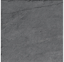 Graue Bodenfliese mit Steineffekt.