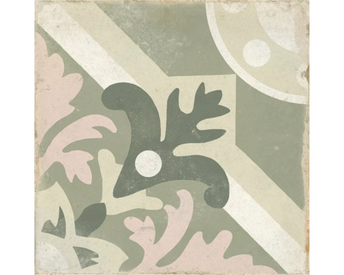 Fliese mit floralem Muster
