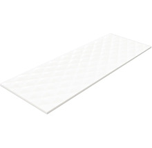 Weiße Keramikfliese mit Reliefmuster