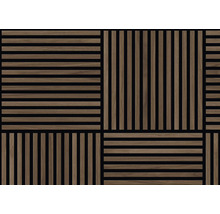 Wandpaneel aus Holz mit geradlinigem Design