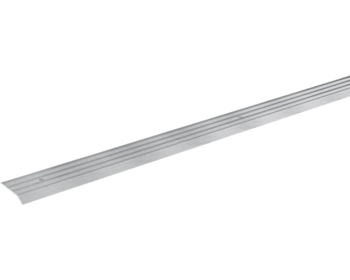 Aluminium Treppenkantenprofil mit Rillen zur Trittsicherheit.