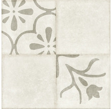 Quadratische Fliese mit floralem Muster
