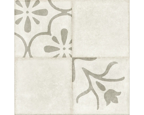 Quadratische Fliese mit floralem Muster