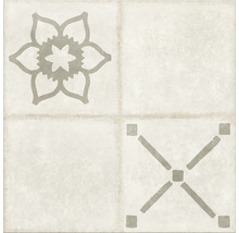 Dekorative Fliese mit Blumenmuster und geometrischem Design