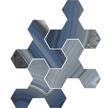 Sechseckige Mosaikfliese mit Steinmuster
