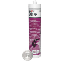 Akkit 601 Sanitär Silikon für Bad und Küche, Farbe Silbergrau