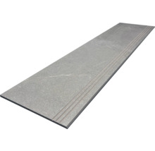 Graue Treppenfliese mit Rillen für den Außenbereich