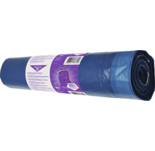 Rolle blaue Müllsäcke mit Zugband, 10 Stück, 120 Liter