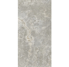 Graue Steinzeugfliese mit matter Oberfläche.