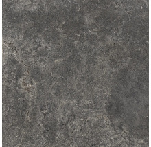 Nahaufnahme einer Bodenfliese mit Steinoptik.