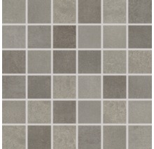 Produktbild: Feinsteinzeugmosaik Rako EXTRA braun-grau 30x30cm, Steingröße 5x5cm