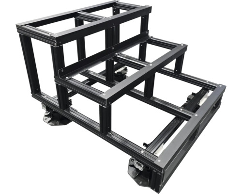 Dreistufige Gerüsttreppe aus Aluminium