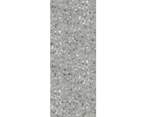 Graue Feinsteinzeugfliese mit Terrazzooptik für Innenräume