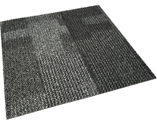 Quadratische graue Teppichfliese mit melierter Textur