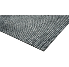 Grauer Teppich mit Rippenstruktur