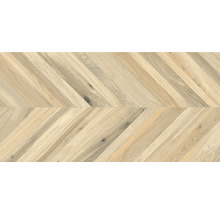 Holzboden mit Fischgrätmuster