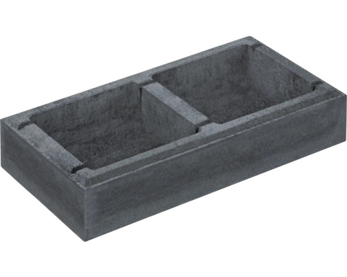 Grauer Pflanzstein mit zwei Kammern