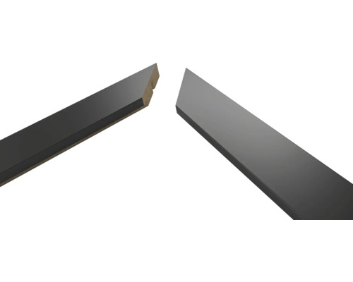 Zwei graue Bilderrahmenleisten im Anschnitt