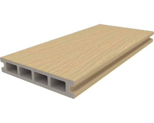 Hohldiele aus Kunststoff mit Holzstruktur