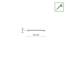 Profilleiste mit den Maßen 2 mm Höhe und 38 mm Breite
