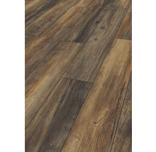 Nahaufnahme von Laminatboden in Holzoptik