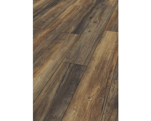 Nahaufnahme von Laminatboden in Holzoptik