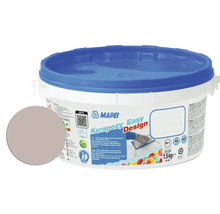 Eimer Epoxidharzmörtel zur Verwendung als Klebstoff und für Fugen von 1 bis 15 Millimeter. Mapei Logo.