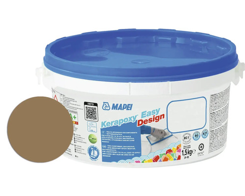 Mapei Kerapoxy Easy Design Epoxidharzmörtel in einem Eimer mit Farbbeispiel