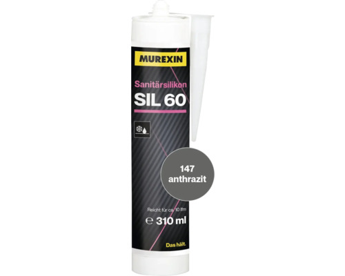 Murexin Sanitärsilikon SIL 60, Anthrazit, 310 ml