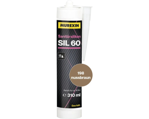Murexin Sanitärsilikon SIL 60 Nussbraun, 310 ml