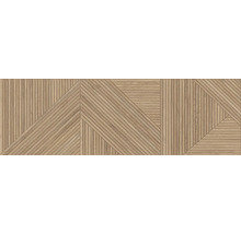 Holzfliese mit geometrischem Muster