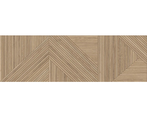 Holzfliese mit geometrischem Muster