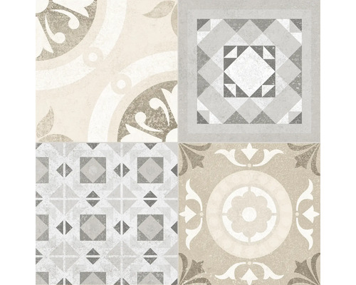 Muster aus vier unterschiedlichen Fliesen