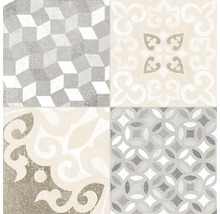 Keramikfliesen mit geometrischen und floralen Mustern