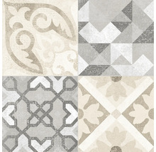 Fliesenmuster mit floralen und geometrischen Motiven