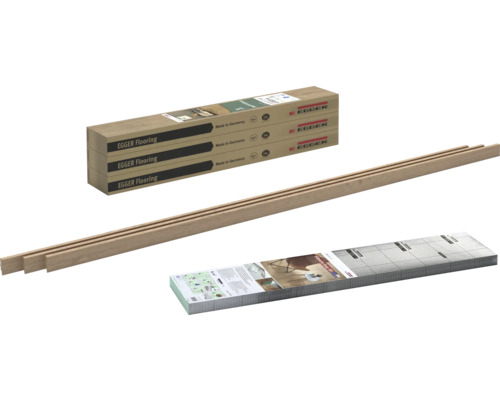 Egger Laminatboden, Sockelleisten und Trittschalldämmung