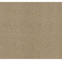 Nahaufnahme eines beigen Teppichs mit enger Webstruktur