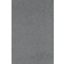 Detailansicht eines grauen Teppichs mit kurzer, dichter Faserstruktur