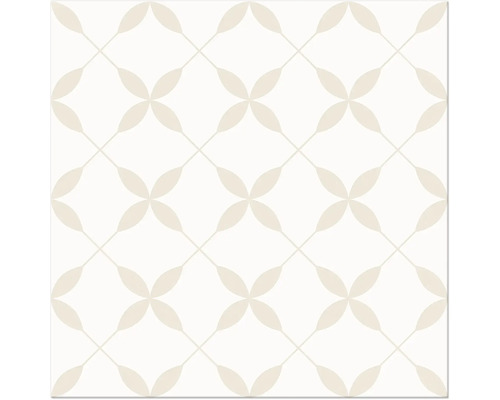 Fliesenmuster mit sich kreuzendem floralem Design