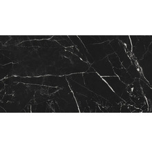 Schwarze Fliese mit Marmorierung